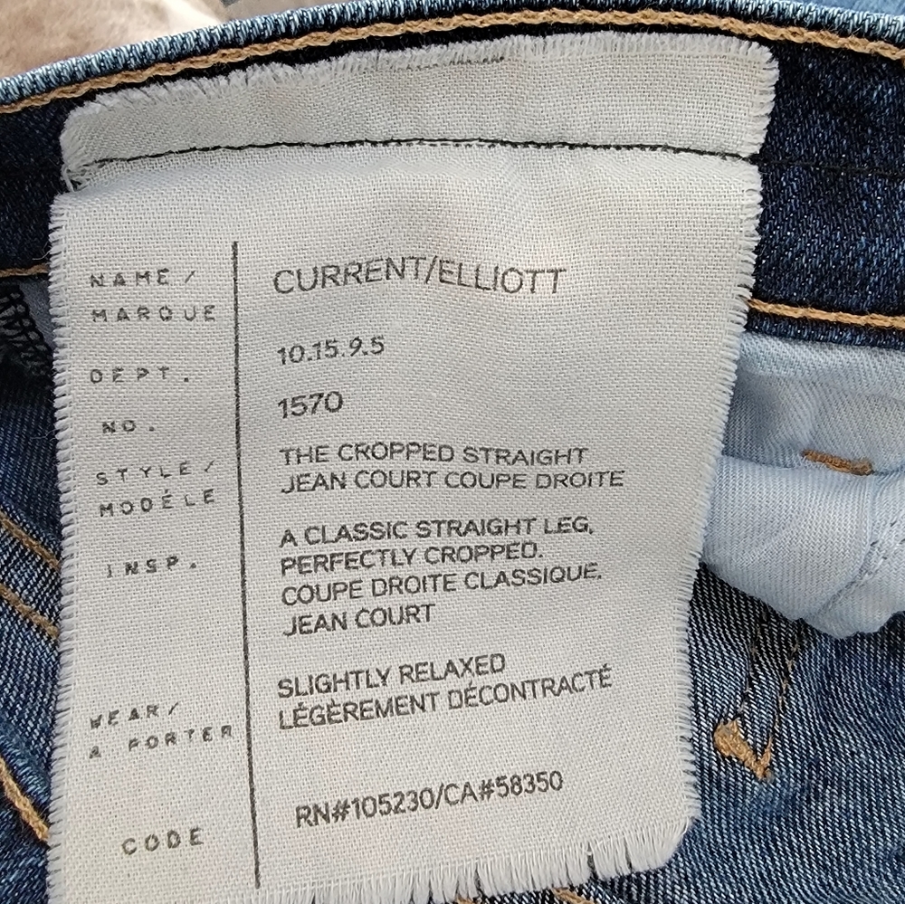 Current Elliott Cropped Straight Court Coupe Droite Jeans - Picture 12 of 14